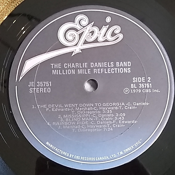 The Charlie Daniels Band - Million Mile Reflections LP - Picture 6 of 6